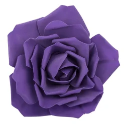16" Foam Rose for Wall Decor, Backdrops and More - Purple