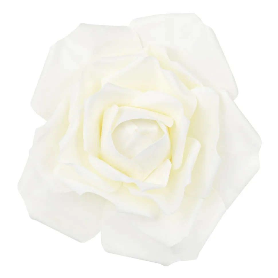 16" Foam Rose for Wall Decor, Backdrops and More - Ivory