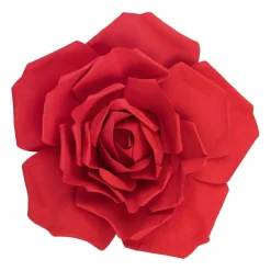 16" Foam Rose for Wall Decor, Backdrops and More - Red