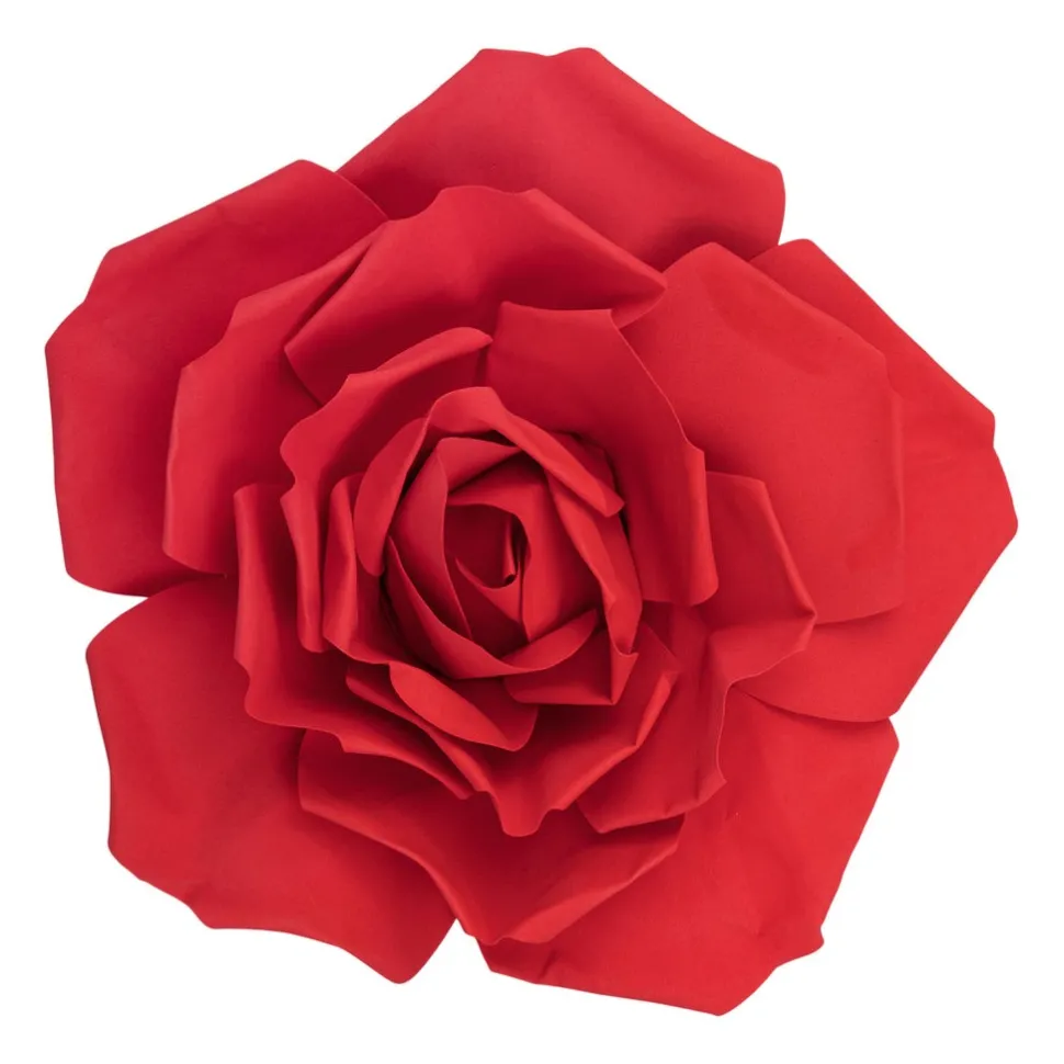 16" Foam Rose for Wall Decor, Backdrops and More - Red