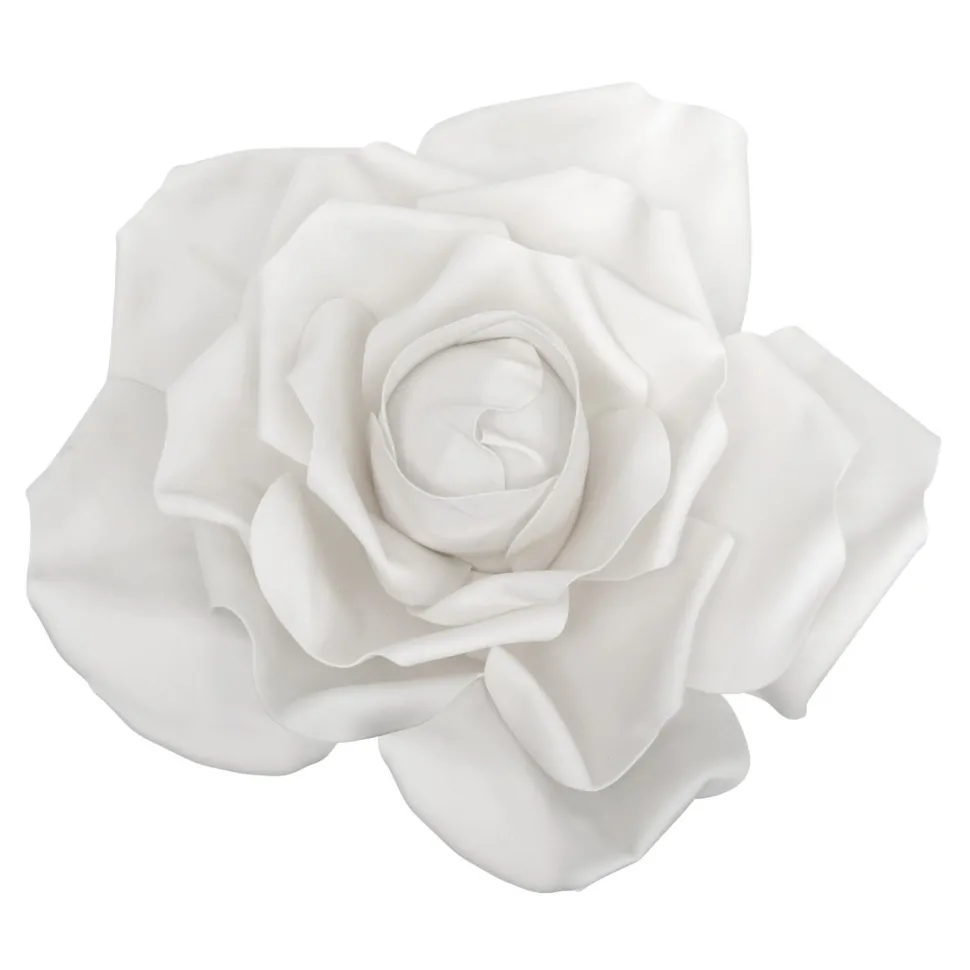 Foam Rose With LED Light 16" - White