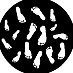 Footprints - Stock Gobo for Gobo Light Projectors - Choose your size!