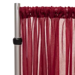 *FR* Crushed Sheer Voile Curtain Panel by Eastern Mills w/ 4