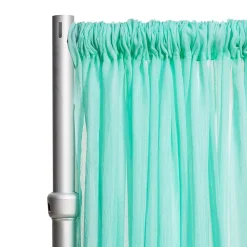 *FR* Crushed Sheer Voile Curtain Panel by Eastern Mills w/ 4