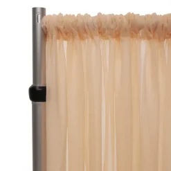 *FR* Crushed Sheer Voile Curtain Panel by Eastern Mills w/ 4