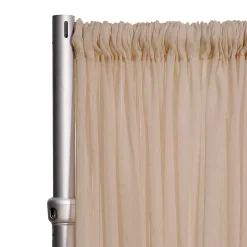 *FR* Crushed Sheer Voile Curtain Panel by Eastern Mills w/ 4