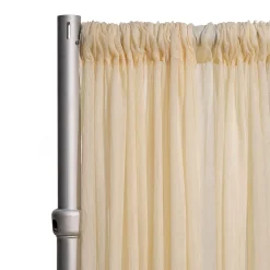 *FR* Crushed Sheer Voile Curtain Panel by Eastern Mills w/ 4