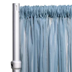 *FR* Crushed Sheer Voile Curtain Panel by Eastern Mills w/ 4