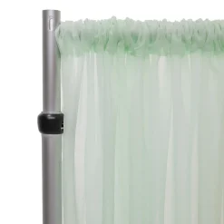 *FR* Crushed Sheer Voile Curtain Panel by Eastern Mills w/ 4