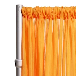 *FR* Crushed Sheer Voile Curtain Panel by Eastern Mills w/ 4