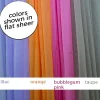*FR* Crushed Sheer Voile Fabric by Eastern Mills by the Yard - 10ft Wide - Choice of Colors