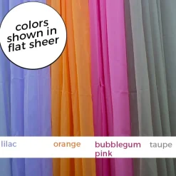 *FR* Crushed Sheer Voile Fabric by Eastern Mills by the Yard - 10ft Wide - Choice of Colors