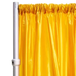 *FR* Crushed Taffeta Drape Panel by Eastern Mills 9 1/2 FT Wide w/ 4" Sewn Rod Pocket - Gold