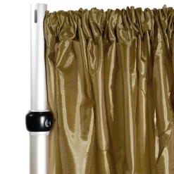 *FR* Crushed Taffeta Drape Panel by Eastern Mills 9 1/2 FT Wide w/ 4" Sewn Rod Pocket - Copper
