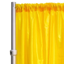 *FR* Crushed Taffeta Drape Panel by Eastern Mills 9 1/2 FT Wide w/ 4" Sewn Rod Pocket - Sun Flower