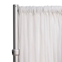 *FR* 10ft Wide Sheer Voile Curtain Panel by Eastern Mills w/ 4