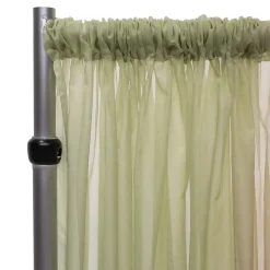 *FR* 10ft Wide Sheer Voile Curtain Panel by Eastern Mills w/ 4