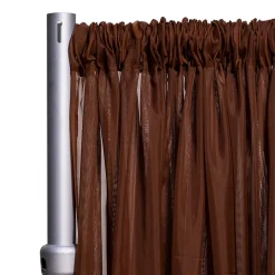 *FR* 10ft Wide Sheer Voile Curtain Panel by Eastern Mills w/ 4" Pockets - Brown
