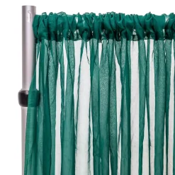 *FR* 10ft Wide Sheer Voile Curtain Panel by Eastern Mills w/ 4" Pockets - Emerald