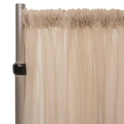 *FR* 10ft Wide Sheer Voile Curtain Panel by Eastern Mills w/ 4