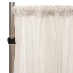 *FR* 10ft Wide Sheer Voile Curtain Panel by Eastern Mills w/ 4