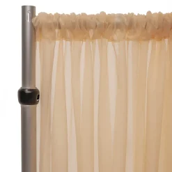 *FR* 10ft Wide Sheer Voile Curtain Panel by Eastern Mills w/ 4