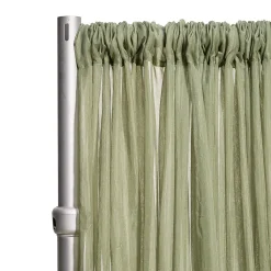 *FR* 10ft Wide Sheer Voile Curtain Panel by Eastern Mills w/ 4