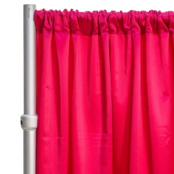 *FR* LUXE Satin Drape Panel by Eastern Mills (59" Wide) w/ 4" Sewn Rod Pocket - Cerise