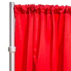 *FR* LUXE Satin Drape Panel by Eastern Mills (59" Wide) w/ 4" Sewn Rod Pocket - Valentine Red