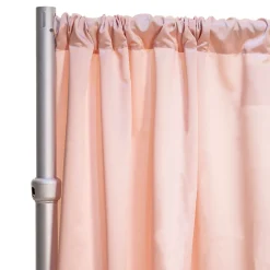 *FR* LUXE Satin Drape Panel by Eastern Mills (59" Wide) w/ 4" Sewn Rod Pocket - Blush