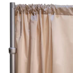 *FR* LUXE Satin Drape Panel by Eastern Mills (59" Wide) w/ 4" Sewn Rod Pocket - Sultry Beige