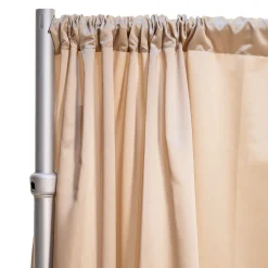 *FR* LUXE Satin Drape Panel by Eastern Mills (59" Wide) w/ 4" Sewn Rod Pocket - Bubbly Champagne