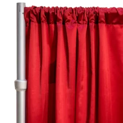 *FR* LUXE Satin Drape Panel by Eastern Mills (59" Wide) w/ 4" Sewn Rod Pocket - Garnet