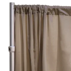 *FR* LUXE Satin Drape Panel by Eastern Mills (59" Wide) w/ 4" Sewn Rod Pocket - Pebble