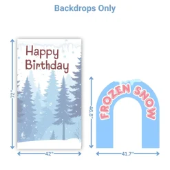 Frozen Snow Party Foam Core Birthday Backdrop Kit by PopScene™