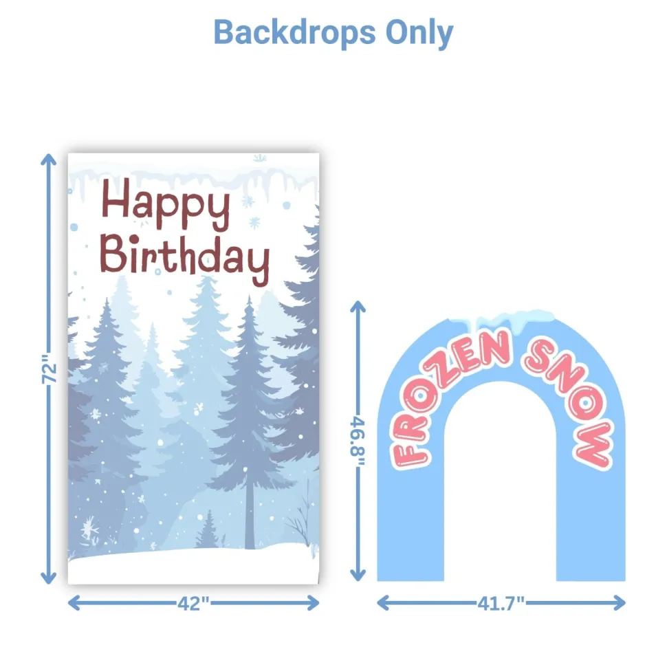 Frozen Snow Party Foam Core Birthday Backdrop Kit by PopScene™