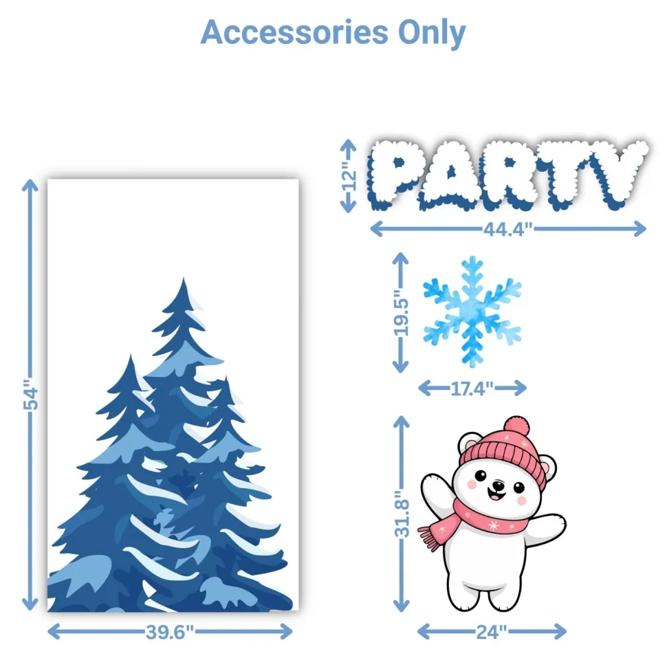 Frozen Snow Party Foam Core Birthday Backdrop Kit by PopScene™