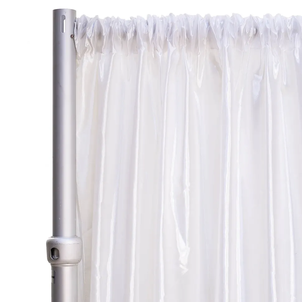 *FR* Taffeta Drape Panel by Eastern Mills 9 1/2 FT Wide w/ 4" Sewn Rod Pocket - White