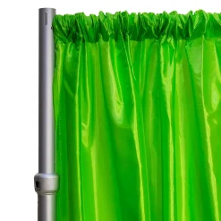 *FR* Taffeta Drape Panel by Eastern Mills 9 1/2 FT Wide w/ 4" Sewn Rod Pocket - Lime