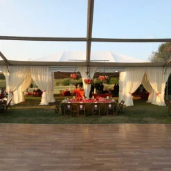 20ft by 20ft Premium Laminate Wood Dance Floor - Portable with Aluminum Side Paneling - Variety of Finishes