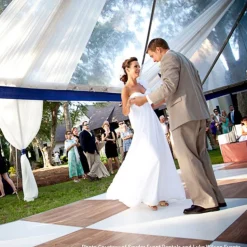 20ft by 20ft Premium Laminate Wood Dance Floor - Portable with Aluminum Side Paneling - Variety of Finishes