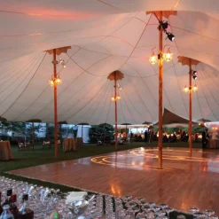 24ft by 24ft Premium Laminate Wood Dance Floor - Portable with Aluminum Side Paneling - Variety of Finishes