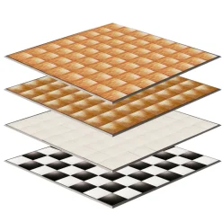 32ft by 32ft Premium Laminate Wood Dance Floor - Portable with Aluminum Side Paneling - Variety of Finishes