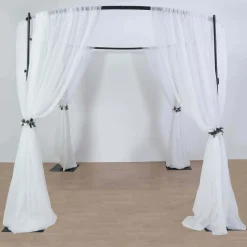 10ft Adjustable 4-Post Black Metal Round Canopy Backdrop Stand (Circular Arch / Chuppah / Mandap Frame)