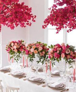 7ft Artificial Bougainvillea Tree — Fuchsia, 11 Interchangeable Branches | Customize for Weddings & Events | ModTree™ Collection