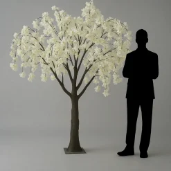 6ft Artificial Cherry Blossom Tree — White, 10 Interchangeable Branches | Customize for Weddings & Events | ModTree™ Collections