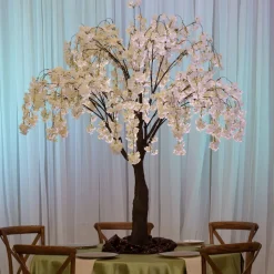 6ft Artificial Cherry Blossom Tree — White, 10 Interchangeable Branches | Customize for Weddings & Events | ModTree™ Collections