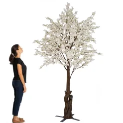 10ft Artificial Cherry Blossom Bloom Tree — White | ModTree™ Collection