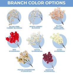 10ft Artificial Drooping Cherry Blossom Tree — White, 20 Interchangeable Branches | Customize for Weddings & Events | ModTree™ Collection