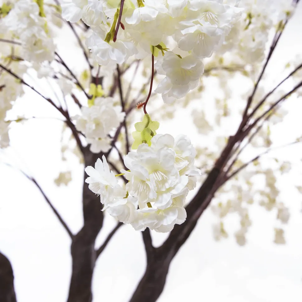 10ft Artificial Drooping Cherry Blossom Tree — White, 20 Interchangeable Branches | Customize for Weddings & Events | ModTree™ Collection